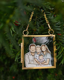 Tiny Square Frame Custom Portrait Ornament - Christmas Limited Edition