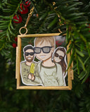 Tiny Square Frame Custom Portrait Ornament - Christmas Limited Edition